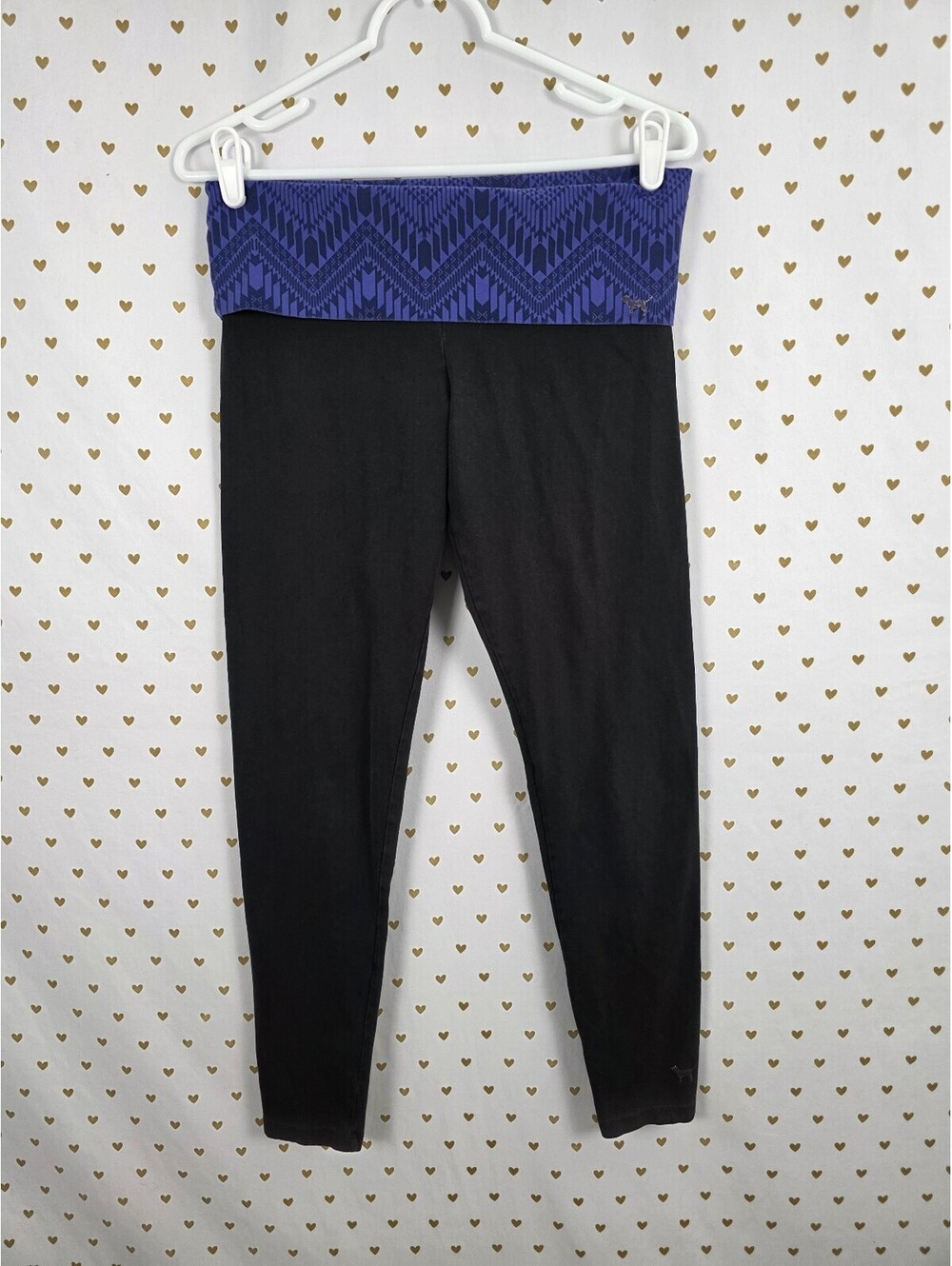 Victorias Secret PINK Geometric Foldover Yoga Pants Y2k Vintage Medium